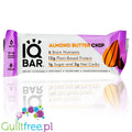 IQ Bar Almond Butter Chip Brain & Body plant protein bar with Lion's Mane, MCTs, Omega-3, flavonoids, vitamin-E and choline