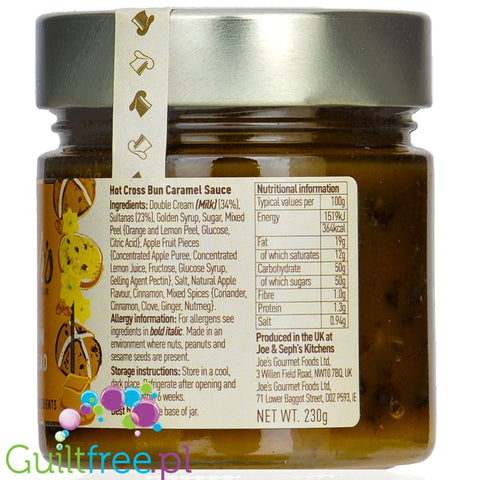 Joe&Seph's Hot Cross Bun Caramel Spread 230g