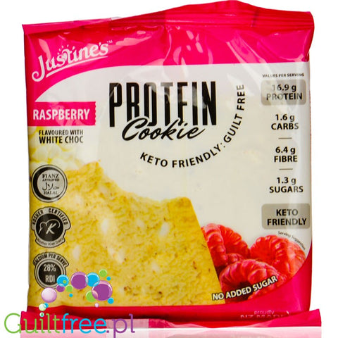 Justine's Cookies Protein Cookie Raspberry White Choc