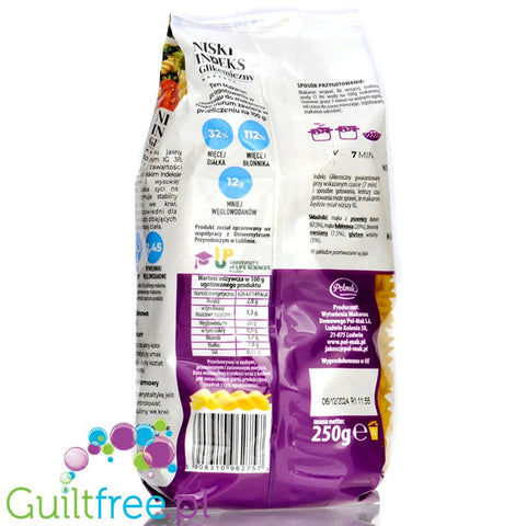 Polmak Fusilli 250g, pasta with a low glycemic index