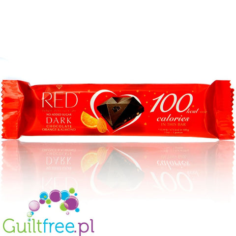RED Delight Dark Chocolate with Orange & Almonds 75kcal
