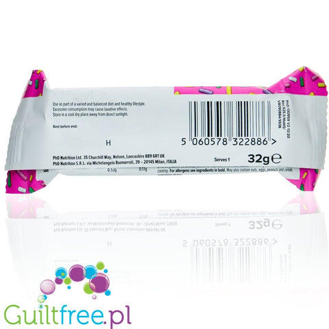 Phd Smart Birthday Cake 32g sugar free protein bar