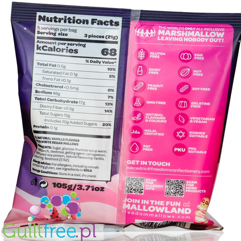 Freedom Confectionery Vegantic Mallows sugar free vanilla marshmallow