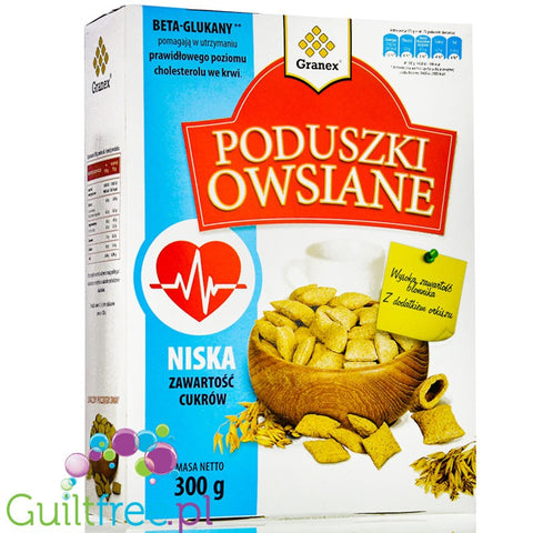 Granex oat breakfast pillows with reduced sugar content