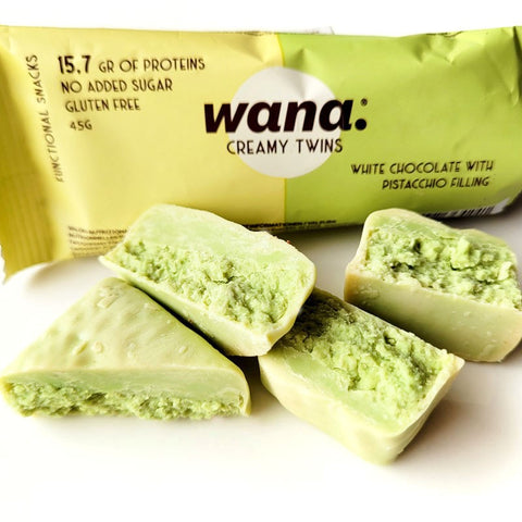 Wana Creamy Twins  White Chocolate & Pistachio Filling