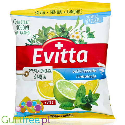 Evitta Herbal Candies Lemon, Lime  &Mint 60g