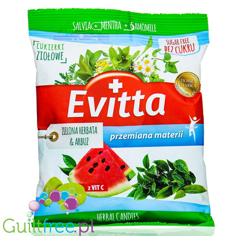 Evitta Herbal Candies Green Tea & Watermelon 60g