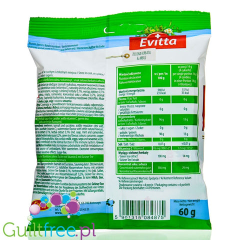 Evitta Herbal Candies Green Tea & Watermelon 60g
