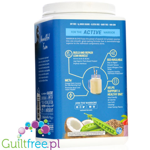 Sunwarrior Protein Warrior Blend 0,750kg, Berry - vegan protein powder with acai, goji & quinoa, sachet