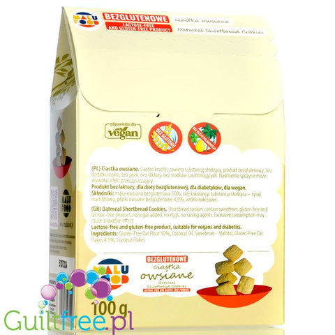 Malu Food gluten free, sugar free oatmeal shortbread cookies
