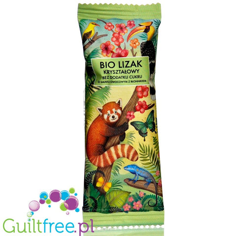 Lizuu Bio crystal lollipop without added sugar with a fruit flavor