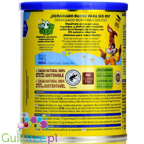 Nestlé Nesquik 0% - napój kakaowy bez cukru ze stewią 0,32kg