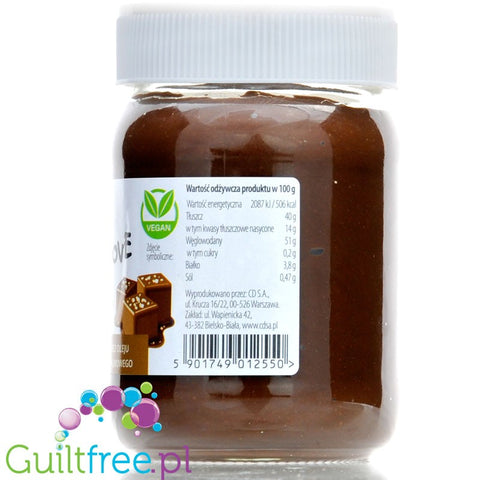 CD WegańskieLove Salted Caramel - wegański krem o smaku karmelowym z solą morską bez cukru i bez oleju palmowego