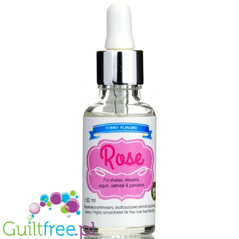 Funky Flavors Basic Rose 30ml - Róża - kropelki aromatyzujące bez cukru, tłuszczu i słodzików