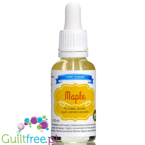 Funky Flavors Basic Maple 30ml - kropelki o aromacie syropu klonowego bez cukru, słodzików i bez tłuszczu
