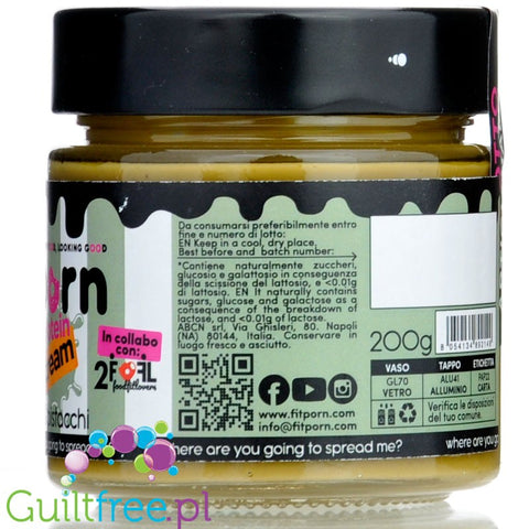 FitPrn Crema proteica 35% di pistacchio - Sicilian pistachio cream with WPI protein