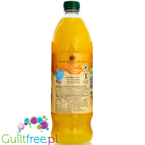 Robinsons Real Fruit Barley Orange - skoncentrowany syrop do rozcieńczania bez cukru i kalorii, Pomarańcza