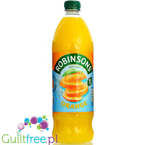 Robinsons Orange Squash - skoncentrowany syrop do rozcieńczania bez cukru i kalorii, Pomarańcza