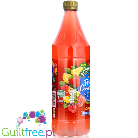 Robinsons Fruit Creations Zingy Lemon & Raspberry Squash No Added Sugar 1 Litre