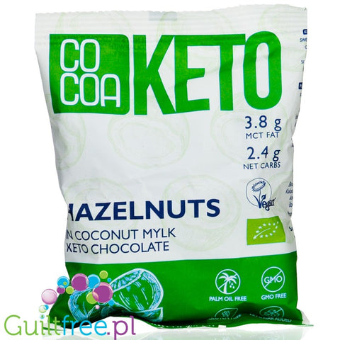 RAW COCOA Hazelnuts in Coconut Mylk Keto Chocolate - orzechy laskowe w keto czekoladzie kokosowej