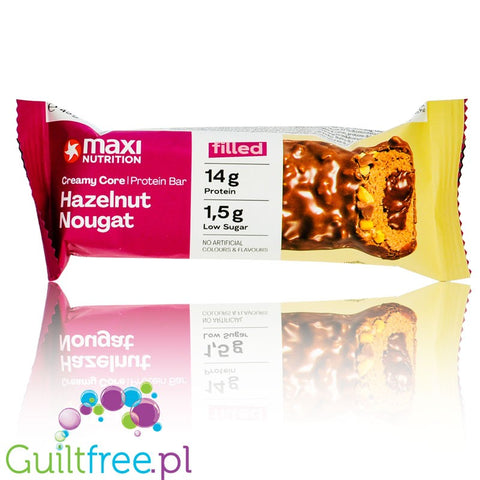 Maxi Nutrition Creamy Core Hazelnut Nougat - miękki nadziewany baton proteinowy 185kcal