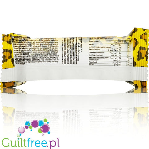 Go Fitness Ono Bar Brownie Caramel - bezglutenowy wafelek a la Bueno w czekoladzie z kremem karmelowym, 10g białka