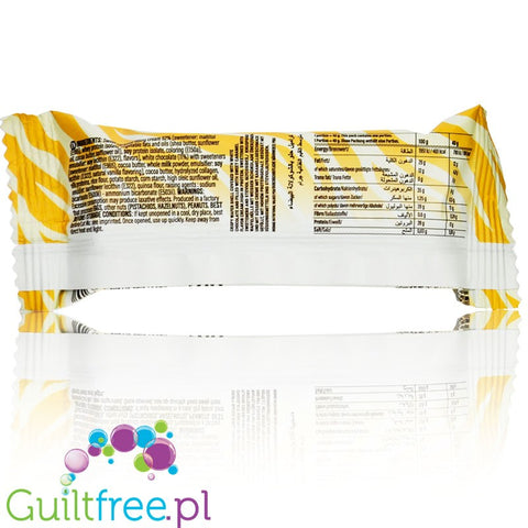 Go Fitness Ono Bar Blondie Caramel - bezglutenowy wafelek a la Bueno w białej czekoladzie z karmelem, 10g białka