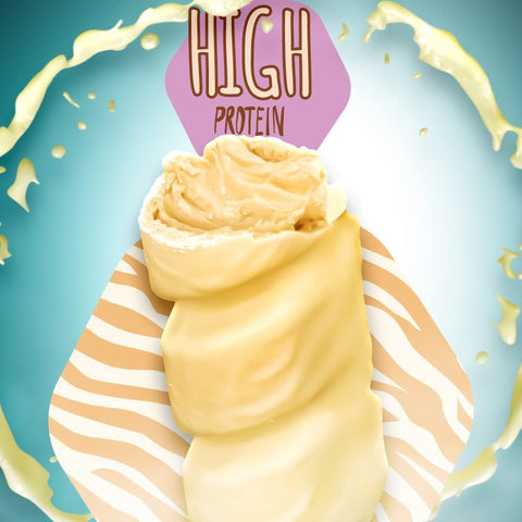 Go Fitness Ono Bar Blondie Caramel - bezglutenowy wafelek a la Bueno w białej czekoladzie z karmelem, 10g białka