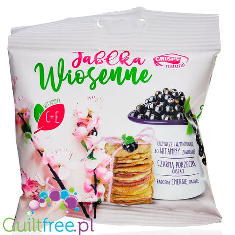 Crispy Natural Spring Apples - crispy freeze-dried apple slices with blackcurrant juice