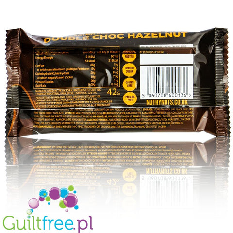 Nutry Nuts Hazlenut Butter Cups Double Chocolate - miseczki proteinowe 67% mniej cukru, Ciemna Czekolada & Orzechy Laskowe