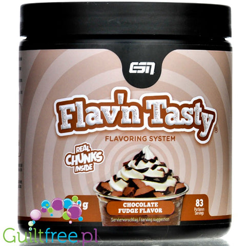 ESN Flav'N'Tasty Chocolate Fudge 250g - słodzony aromat w proszku, Ciasto Czekoladowe z czekoladą