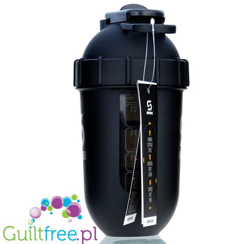 Shakesphere Tumbler View 700ml Matte Black - protein shaker with a spherical bottom, no sediments shape