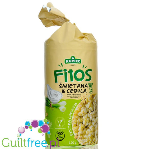 Kupiec Fitos Cream & Onion crunchy corn cakes 30kcal per piece