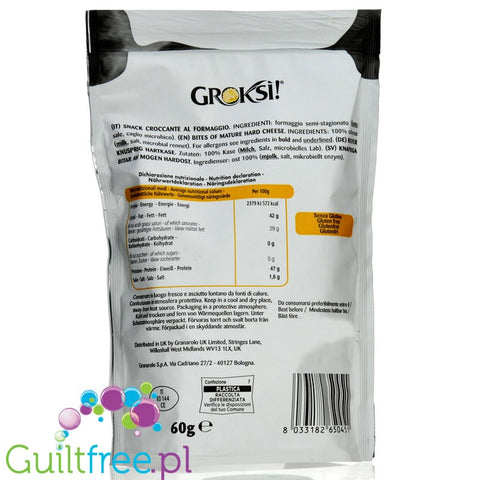 Groksì! Snack Croccante Cotto al Forno, Classico - Italian keto snack, baked Grana Padano
