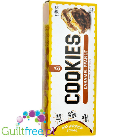 Nano Ä Cookies Caramel Peanut - sugar-free caramel-nut cookies in milk chocolate