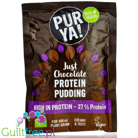 Pur Ya! Protein Pudding Just Chocolate - vegan, sugar & sweetener free protein pudding instant