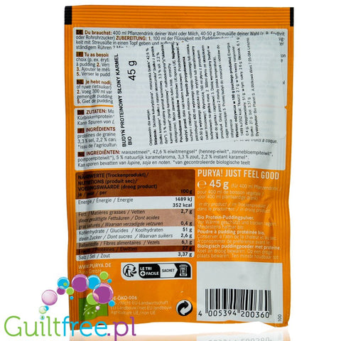 Pur Ya! Protein Pudding Salted Caramel - vegan, sugar & sweetener free protein pudding instant