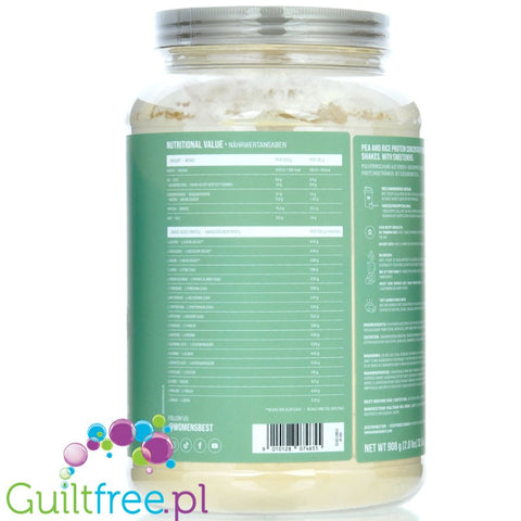 Women's Best Vegan Protein Vanilla - a vegan protein supplement for women without soy or gluten