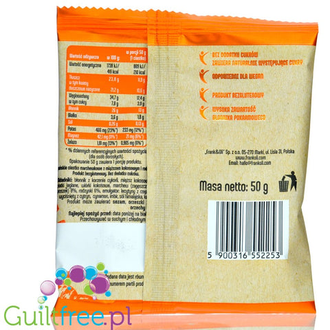 Frank & Oli Carrots, Coconut Flesh & Raisins, gluten free & no palm oil sugar free cookies