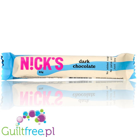 N!CK'S Nicks Dark Chocolate 25g vegan sugar & maltitol free chocolate bar