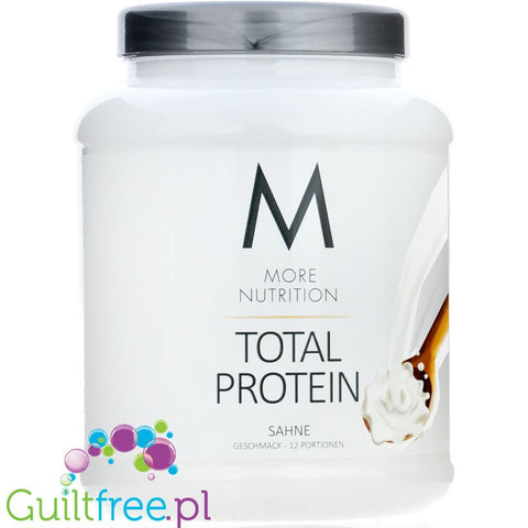 More Nutrition Total Protein Sahne 0,6kg - game changer! niesłodzona odżywka kazeinowa o smaku śmietanki