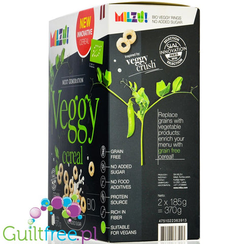 Milzu Veggy Cereal 370g - gray pea rings with quince juice