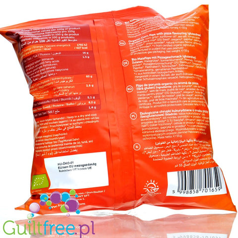 Biopont corn crisp balls with a gluten-free pizza flavor, bio 55g