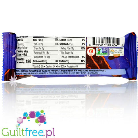 Raw Revolution Glo Bar, Double Chocolate Brownie Batter - wegański surowy baton z super foods