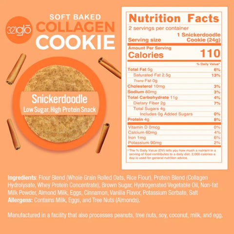 321Glo Soft Baked Collagen Cookie Snickerdoodle