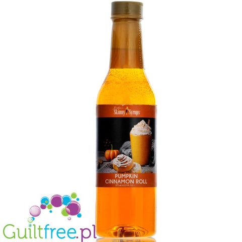 Jordan's Skinny Syrups Pumpkin Cinnamon Roll 375ml - syrop zero kalorii do kawy, smak Drożdżówka Cynamonowa z Dynią