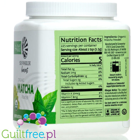 Sunwarrior Harvest Organic Matcha