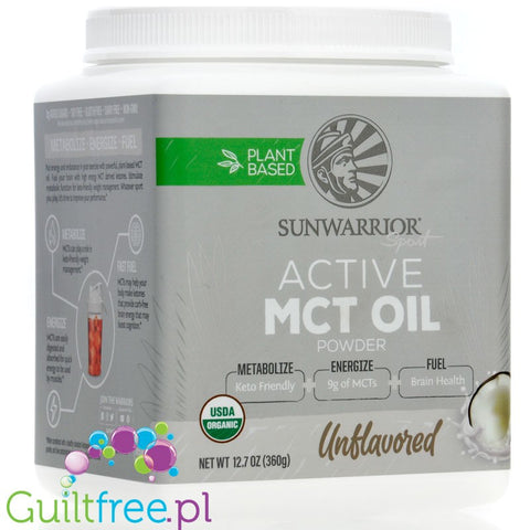 Sunwarrior Sport Active MCT Oil Powder - organiczne triglicerydy średniołańcuchowe z oleju kokosowego