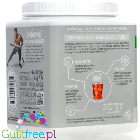 Sunwarrior Sport Active MCT Oil Powder - organiczne triglicerydy średniołańcuchowe z oleju kokosowego