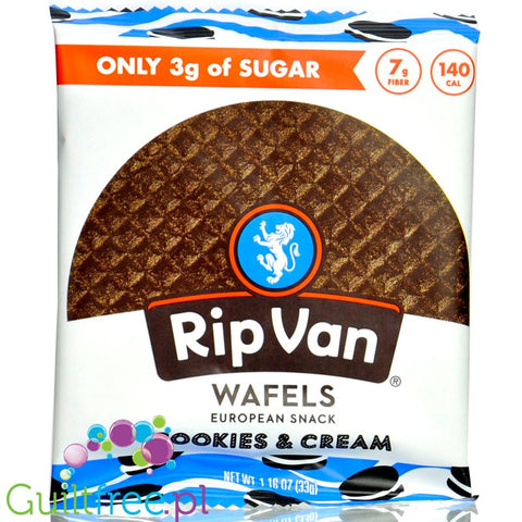Rip Van Wafels Cookies & Cream 140kcal No Sugar Added